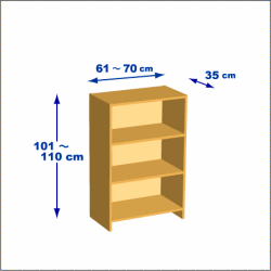 横幅61-70／高さ101-110／奥行35cmの棚ユニット