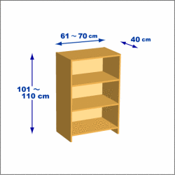 横幅61-70／高さ101-110／奥行40cmの棚ユニット