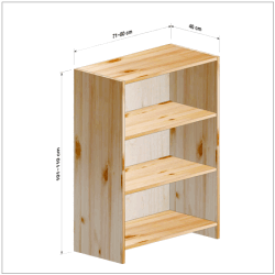 横幅71-80／高さ101-110／奥行40cmの棚ユニット