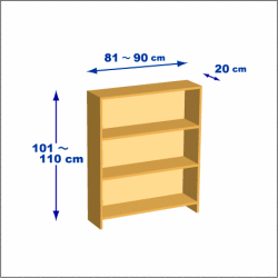 横幅81-90／高さ101-110／奥行20cmの棚ユニット