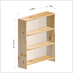 横幅81-90／高さ101-110／奥行25cmの棚ユニット