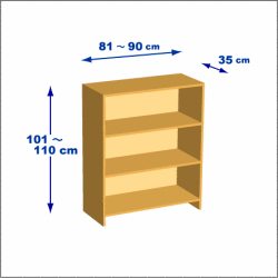 横幅81-90／高さ101-110／奥行35cmの棚ユニット