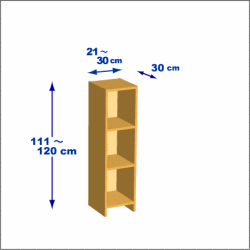 横幅21-30／高さ111-120／奥行30cmの棚ユニット