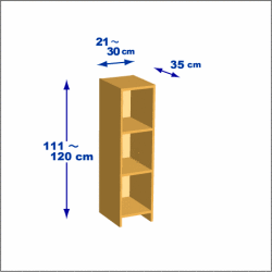 横幅21-30／高さ111-120／奥行35cmの棚ユニット