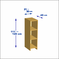 横幅21-30／高さ111-120／奥行45cmの棚ユニット