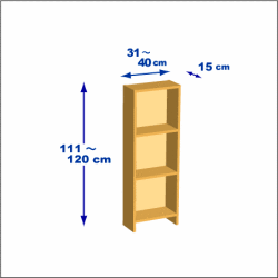 横幅31-40／高さ111-120／奥行15cmの棚ユニット