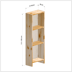 横幅31-40／高さ111-120／奥行20cmの棚ユニット