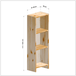 横幅31-40／高さ111-120／奥行25cmの棚ユニット