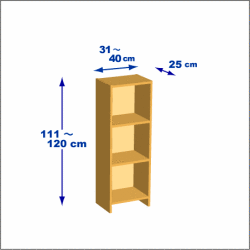 横幅31-40／高さ111-120／奥行25cmの棚ユニット