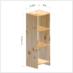 横幅31-40／高さ111-120／奥行35cmの棚ユニット