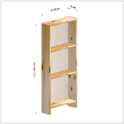 横幅41-50／高さ111-120／奥行15cmの棚ユニット