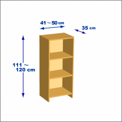 横幅41-50／高さ111-120／奥行35cmの棚ユニット