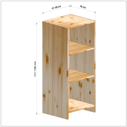 横幅41-50／高さ111-120／奥行45cmの棚ユニット