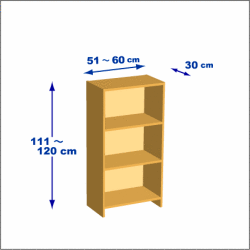 横幅51-60／高さ111-120／奥行30cmの棚ユニット
