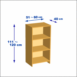 横幅51-60／高さ111-120／奥行40cmの棚ユニット