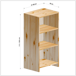 横幅51-60／高さ111-120／奥行45cmの棚ユニット