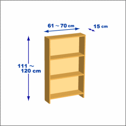 横幅61-70／高さ111-120／奥行15cmの棚ユニット