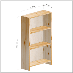 横幅61-70／高さ111-120／奥行25cmの棚ユニット