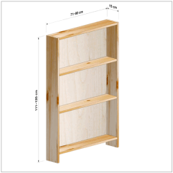 横幅71-80／高さ111-120／奥行15cmの棚ユニット