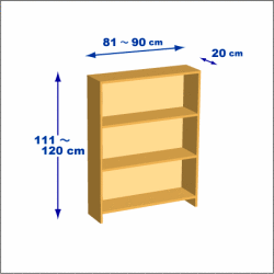 横幅81-90／高さ111-120／奥行20cmの棚ユニット