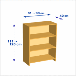 横幅81-90／高さ111-120／奥行40cmの棚ユニット