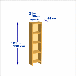 横幅21-30／高さ121-130／奥行15cmの棚ユニット