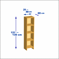 横幅21-30／高さ121-130／奥行20cmの棚ユニット
