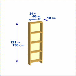 横幅31-40／高さ121-130／奥行10cmの棚ユニット