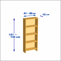 横幅41-50／高さ121-130／奥行15cmの棚ユニット