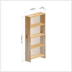 横幅51-60／高さ121-130／奥行20cmの棚ユニット