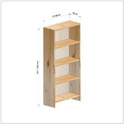 横幅51-60／高さ121-130／奥行25cmの棚ユニット