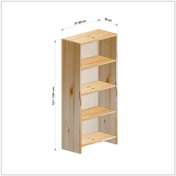 横幅51-60／高さ121-130／奥行30cmの棚ユニット