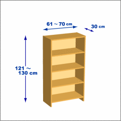 横幅61-70／高さ121-130／奥行30cmの棚ユニット