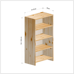横幅61-70／高さ121-130／奥行40cmの棚ユニット