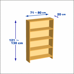 横幅71-80／高さ121-130／奥行20cmの棚ユニット