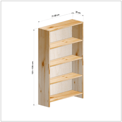 横幅71-80／高さ121-130／奥行25cmの棚ユニット