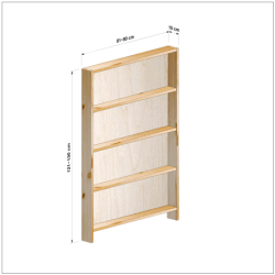 横幅81-90／高さ121-130／奥行10cmの棚ユニット