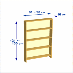 横幅81-90／高さ121-130／奥行10cmの棚ユニット