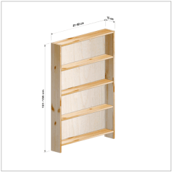 横幅81-90／高さ121-130／奥行15cmの棚ユニット