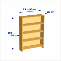横幅81-90／高さ121-130／奥行20cmの棚ユニット