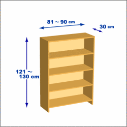 横幅81-90／高さ121-130／奥行30cmの棚ユニット
