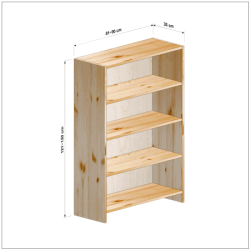 横幅81-90／高さ121-130／奥行35cmの棚ユニット