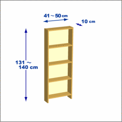横幅41-50／高さ131-140／奥行10cmの棚ユニット