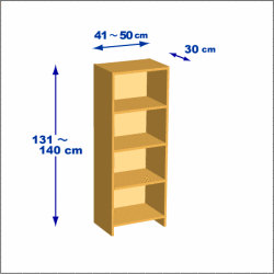 横幅41-50／高さ131-140／奥行30cmの棚ユニット