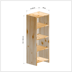 横幅41-50／高さ131-140／奥行40cmの棚ユニット