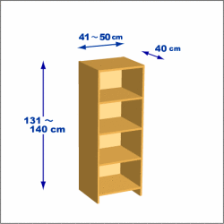 横幅41-50／高さ131-140／奥行40cmの棚ユニット