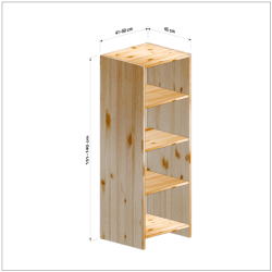 横幅41-50／高さ131-140／奥行45cmの棚ユニット