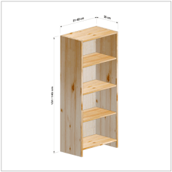 横幅51-60／高さ131-140／奥行35cmの棚ユニット