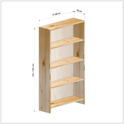 横幅71-80／高さ131-140／奥行25cmの棚ユニット