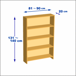 横幅81-90／高さ131-140／奥行20cmの棚ユニット